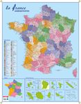 Carte murale souple pelliculée effaçable BOUCHUT "France Administrative" 84,5 x 66 cm Pefc 70 %