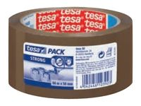 Tesapack Strong - Cinta de embalaje - 50 mm x 66 m - polipropileno - marrón