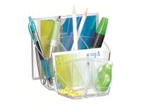 CEP Ice Black - Multipot à crayons 8 compartiments - cristal