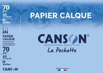 Canson - Pochette papier calque - 10 feuilles - A3 - 70 gr