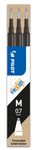 Pilot FriXion Ball Slim - Relleno - negro - 0.7 mm - fino (paquete de 3) - para FriXion Ball