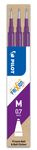Pilot Frixion Ball - 3 Recharges pour rollers effaçables - 0,7 mm - violet