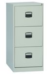 Classeur métallique monobloc professionnels - 3 tiroirs - H102 x L41 x P62 cm - gris clair
