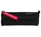 Estuche semirredondo Exacompta Flight negro rPET con llavero