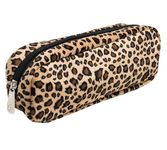 Estuche rectangular Exacompta Leopardo de poliéster con cremallera