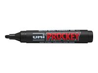 UNI PROCKEY PM - Marqueur permanent - pointe biseau - noir
