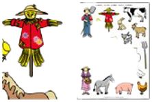 Apli - 3 feuilles gommettes ferme