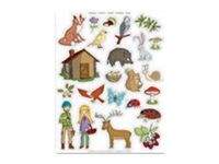 Apli - 3 feuilles gommettes forêt