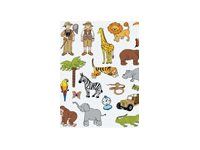Apli - 3 feuilles gommettes jungle