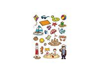 Apli - 3 feuilles gommettes plage