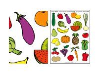Apli - 3 feuilles gommettes fuits et légumes