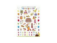 Apli - 3 feuilles gommettes anniversaire