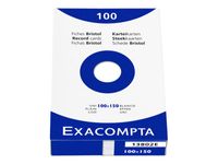 Exacompta - Pack de 100 Fiches bristol - 10 x 15 cm - uni - blanc