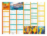 Oberthur Color Story - Calendrier 6 mois par face - 21 x 27 cm