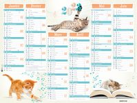 Oberthur Chatons - Calendrier 6 mois par face - 21 x 27 cm