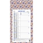Calendrier mensuel avec feuillets détachables 15,5 x 28,5 cm sur plaque décors Urban Color Design 19 x 41 cm - disponible dans différentes couleurs - Exacompta