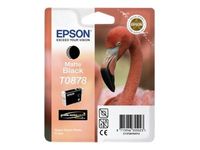 Epson T0878 Flamant rose - noir mat - cartouche d'encre originale