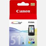 Canon CL-511 - 9 ml - color (cian, magenta, amarillo) - original - cartucho de tinta - para PIXMA MP230, MP237, MP252, MP258, MP272, MP280, MP282, MP495, MP499, MX360, MX410, MX420