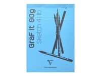Clairefontaine Graf It - Carnet de croquis - 80 feuilles - A6 - 90 gr - blanc