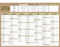 Calendrier bancaire année civile BOUCHUT "Natura" 40,5 x 55 cm coloris beige