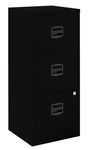 Classeur métallique monobloc - 3 tiroirs - H102 x L41 x P40 cm - noir
