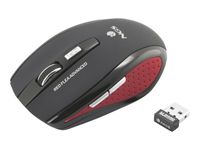 NGS Flea Advanced - souris sans fil - noir et rouge