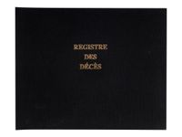 Exacompta - Registre des décès pour les hôpitaux, établissements sociaux - 24 x 32 cm
