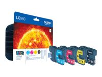 Brother LC980 - Pack de 4 - noir, cyan, magenta, jaune - cartouche d'encre originale