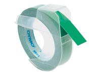 Dymo - Ruban d'étiquettes auto-adhésives 3D - 1 rouleau (9 mm x 3 m) - fond vert