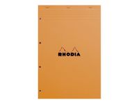 Rhodia Basics - Bloc notes - A4 - 160 pages - grands carreaux - 80g - orange