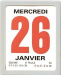 Oberthur Classique - Ephéméride gris - 7,6 x 9,5 cm