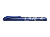 Schneider Easy - Stylo plume (pointe moyenne) + effaceur + 5 cartouches d'encre bleu