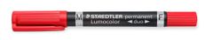 STAEDTLER LUMOCOLOR Duo - Marqueur permanent - double pointe fine et moyenne - rouge