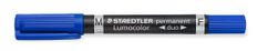 STAEDTLER LUMOCOLOR Duo - Marqueur permanent - double pointe fine et moyenne - bleu