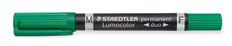 STAEDTLER LUMOCOLOR Duo - Marqueur permanent - double pointe fine et moyenne - vert