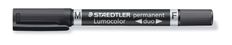 STAEDTLER Lumocolor duo - Marcador de punta gemela - permanente - negro - 1.5 mm / 0.6 mm - medio / fino