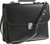 Cristo - Mallette 3 compartiments - cuir de vachette - noir