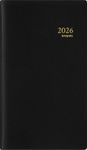 Agenda de poche Genova Breplan - 1 semaine sur 2 pages - 9 x 16 cm - noir - Brepols