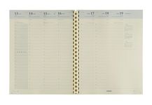 Agenda spiralé Ferrara Omega 27 - 1 semaine sur 2 pages - 21 x 27 cm - noir - Brepols