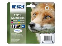 Epson T1285 Renard - Pack de 4 - noir, cyan, magenta, jaune - cartouche d'encre originale