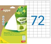 Apli Agipa - Etui A5 - 1008 Étiquettes 100% recyclées blanches multi-usages - 16 x 22 mm - coins arrondis - réf 101243