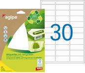 Apli Agipa - Etui A5 - 420 Étiquettes 100% recyclées blanches multi-usages - 19 x 38 mm - coins arrondis - réf 101245