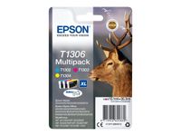 Epson T1306XL Cerf - Pack de 3 - cyan, magenta, jaune - cartouche d'encre originale