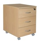 Caisson mobile WINCH 3 tiroirs - Imitation Hêtre