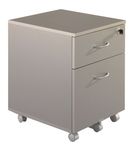 Caisson mobile WINCH 2 tiroirs dont 1 pour dossiers suspendus - Aluminium