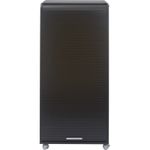 Armoire haute à rideaux ORGA - 2 tiroirs - H140 cm - Noir