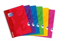 Oxford Openflex - Cahier polypro à spirale A4 (21x29,7 cm) - 180 pages - grands carreaux (Seyes) - disponible dans différentes couleurs