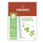 Canson - Cahier à dessin - Herbier 24 x 32 cm - 24 feuilles - dos rigide - blanc