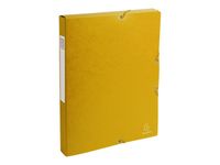 Exacompta Exabox - Boîte de classement en carte lustrée - dos 25 mm - jaune
