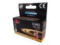 UPrint C-24CL - 16.5 ml - Capacidad XL - color (cian, magenta, amarillo) - compatible - cartucho de tinta (alternativa para: Canon BCI-21CMY, Canon BCI-24) - para Canon BJC-2000, 4650, 5500; FAXPHONE B740; MultiPASS C2500, C555, C70, C75, C80; S100